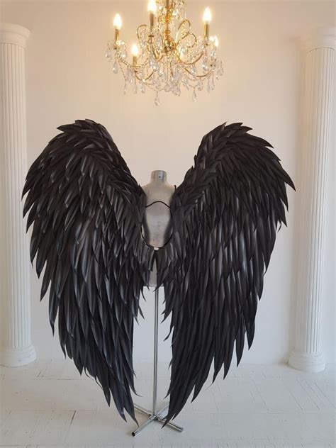 Black Wings Angel Wings Cosplay Wings Halloween Costume Etsy In 2020