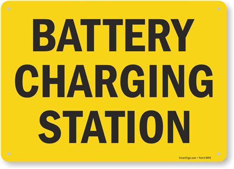 Smartsignbattery Charging Station Sign 10 X 14 Plastic