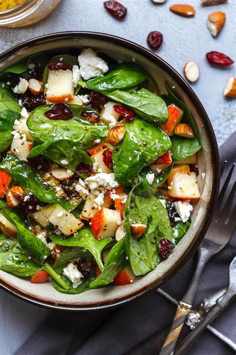 Spinach Apple Goat Cheese Salad 101 Simple Recipe