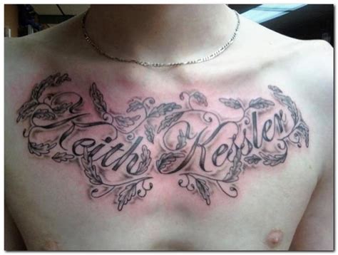 Name Tattoo Designs On Chest