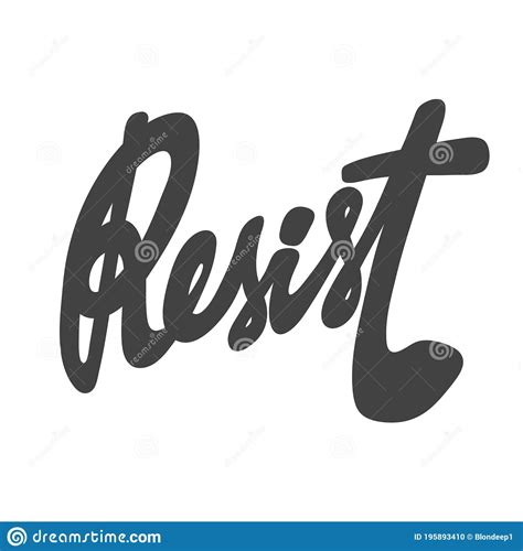 Resist Vector Hand Drawn Calligraphic Design Poster Good For Wall Art