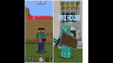 How To Make A Noob House And Pro House Youtube