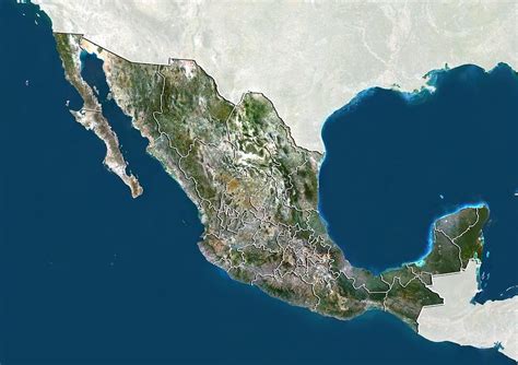 Mexico Satellite Image Photograph By Science Photo Library