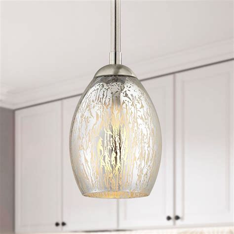 Related searches for mercury glass ceiling light: Satin Nickel Mini-Pendant Light Mercury Glass Oblong at Destination Lighting in 2020 | Glass ...