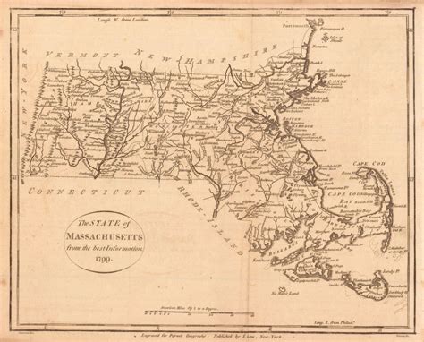 An Old Map Of Massachusetts Showing The Towns And Roads That Were Built