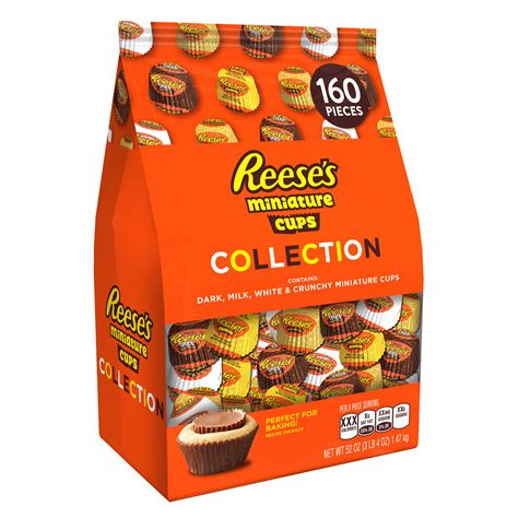 Il s'agit d'un coeur de beurre de cacahuète enrobé d'une fine couche de chocolat au lait. Reese's Assorted Miniature Cups Collection, 52 oz. - BJ's ...