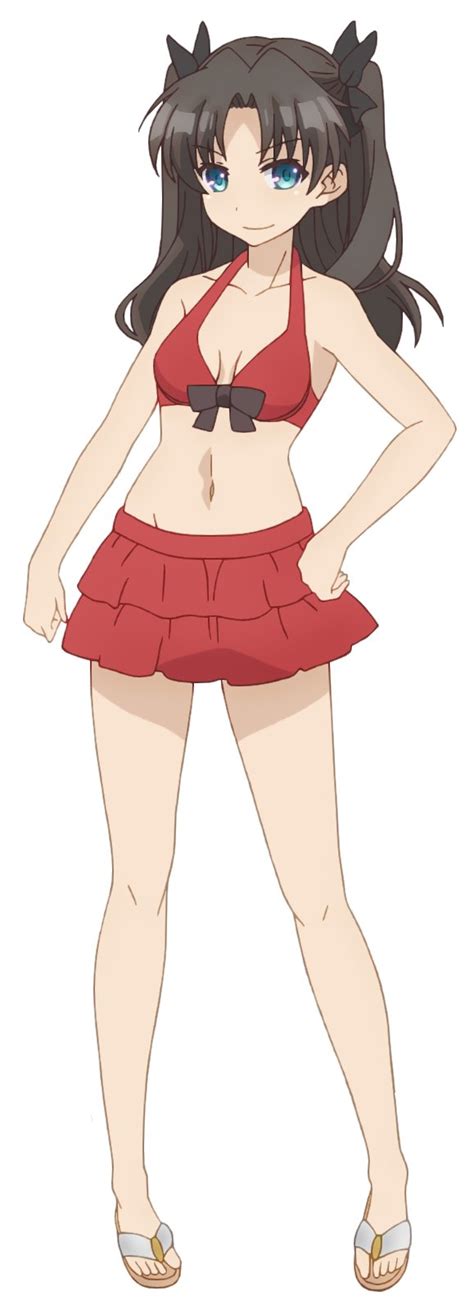 Tohsaka Rin Fatekaleid Liner Prisma Illya Fate Series Highres 1girl Aqua Bikini Bikini