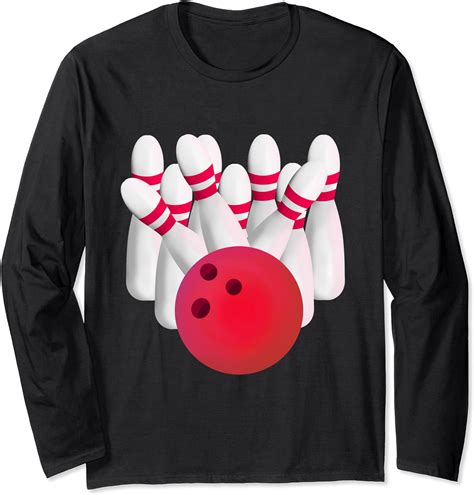 Tenpin Ten Pin Bowling Ball Long Sleeve T Shirt Amazon Co Uk Fashion