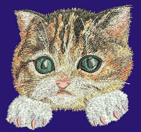 Cat for Pocket Machine Embroidery Designs - Etsy