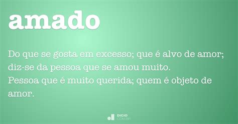 Amado Dicio Dicionário Online De Português