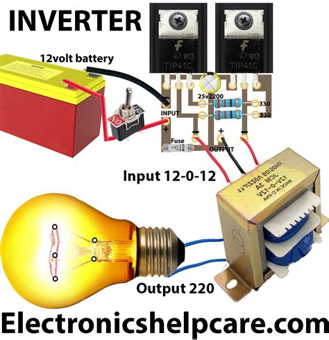 How To Make 12 Volt Inverter Electronics Help Care