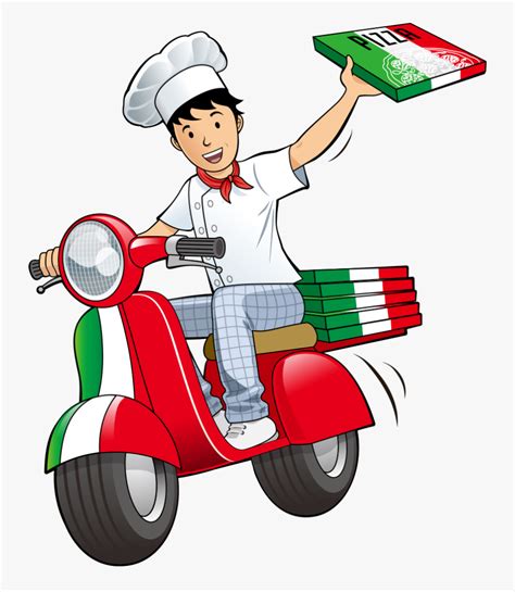 Take Out Restaurant Deliveryman Delivery Vector Pizza Pizza Delivery Man Png Free