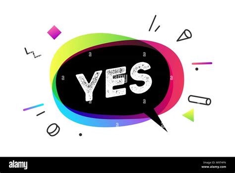 Yes Banner Speech Bubble Poster And Sticker Stock Vector Image And Art Alamy