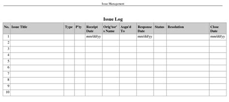 Issue log | free project issue log template in excel issue log template free download. Issue Management in your Testing Project