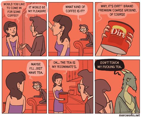 Coffee Or Tea Mercworks Invite Girl Tea Coffee Comics