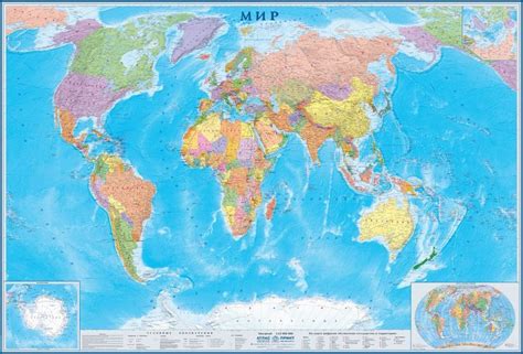 Характеристики Политическая карта мира Настенная карта подробное