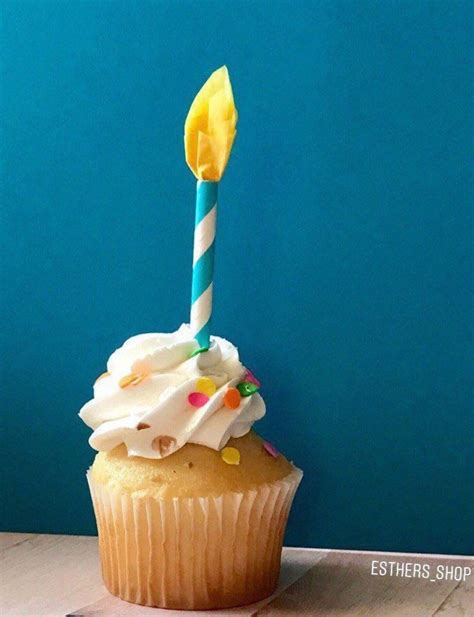 Birthday Candle Cupcake Toppers Celebration Cupcake Decor Etsy