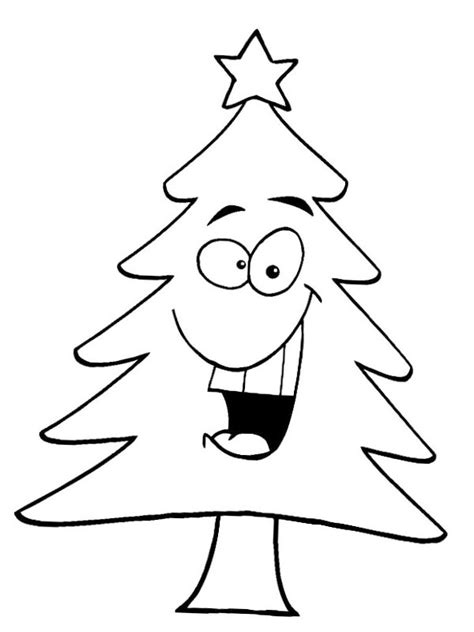 Kleurplaat Vrolijke kerstboom Leukekleurplaten.nl