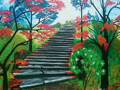 Stairway To Heaven Original Painting 23 Inches By 30 Inches At Rs 70000