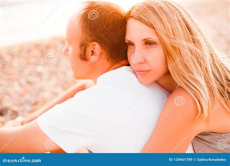 Romantic Couple On The Beach Stock Image Image Of Couple Lovely 124461789