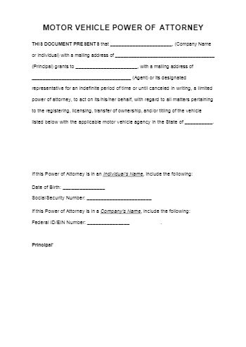 Free Vehicle Power Of Attorney Forms PDF CocoSign