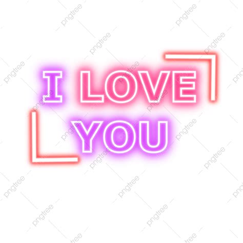 I Love You Vector Hd Png Images Abstract Neon Style Text I Love You I