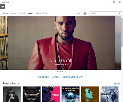 The Music Section Is Now Live In The Windows 10 Store Neowin