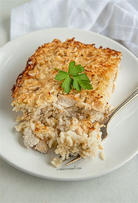 This is a delicious twist to broccoli, rice, and cheese casserole, and is very easy to make. CREAMY CHICKEN AND RICE CASSEROLE - What A Yummy