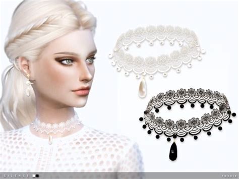 The Sims Resource Silence Choker By Toksik • Sims 4 Downloads Sims 4