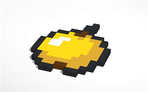 3d Design Minecraft Golden Apple Tinkercad