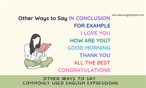 Commonly Used English Expressions And Other Ways To Say Them