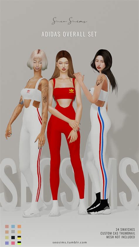 Adidas Overall Set Recolor By Seosims The Sims 4 Download