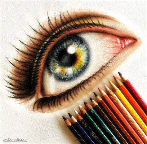 Eyes Color Pencil Drawing 5