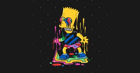 Trippy Bart Simpsons T Shirt Teepublic