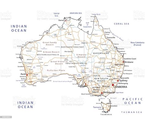 Detailed Map Australia Map Of Spain Andalucia