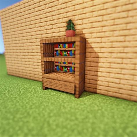 The bookcase holds up to 16 books and shows visually where the books sits in the inventory. bookshelf . . Tags:… - # | Minecraft furniture, Minecraft ...