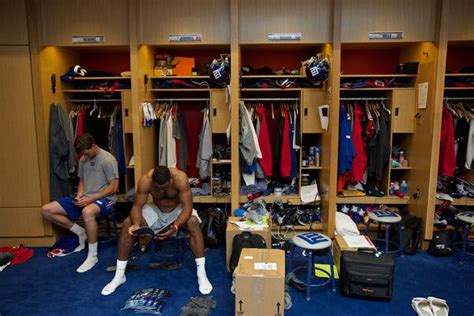 In The Giants Locker Room Leadership Sits All In A Row The New York