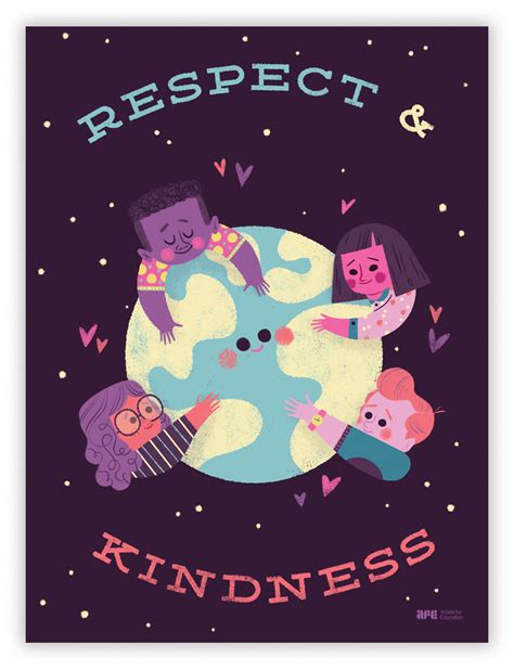 Respect And Kindness Artists For Education Poster By Lydia Nichols