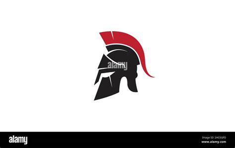 Creative Spartan Helmet Logo Design Vector Symbol Illustration Stock