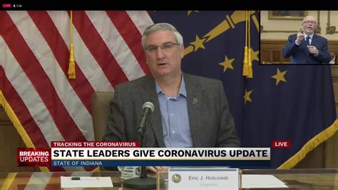 Meetings coverage, press releases, press conferences, committees. Governor Holcomb provides update on state's response to ...