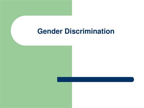 Ppt Gender Discrimination Powerpoint Presentation Free Download Id 269354