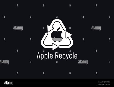 Apple Sign Recycle Icon Apple Symbol Vector Apple Logo And Recycle