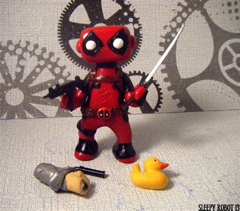 Deadpool Robot W Oozie Silencer Giant Chipotle Burrito And Rubber