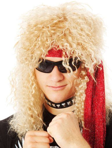 80s Heavy Metal Rocker Blonde Costume Wig High Quality Classic 1980s