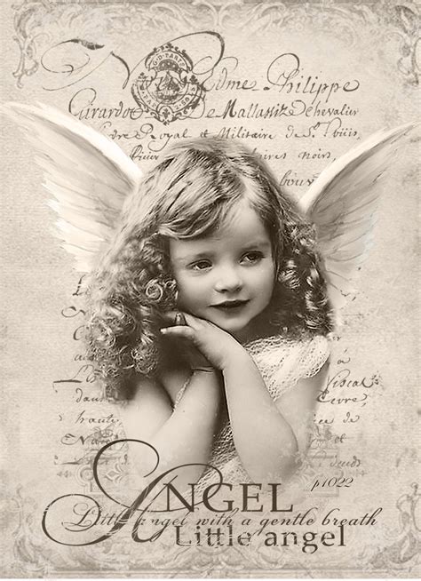 New Vintage Angel Digital Collage P1022 Free For Personal Use Decoupage