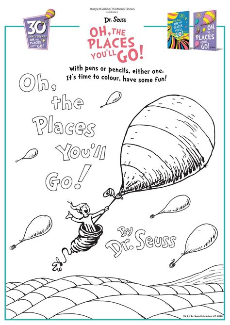 Oh The Places Youll Go By Dr Seuss Activity Sheets Dr Seuss
