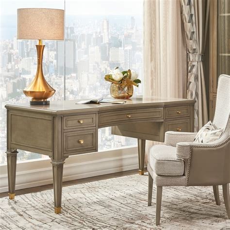 Check spelling or type a new query. Shop The Curated Nomad Atur 5-drawer Grey Wood Desk with Gold Accents - Overstock - 29950944