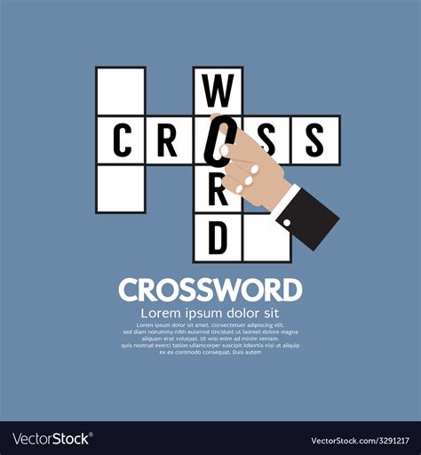 Flat Design Crossword Royalty Free Vector Image