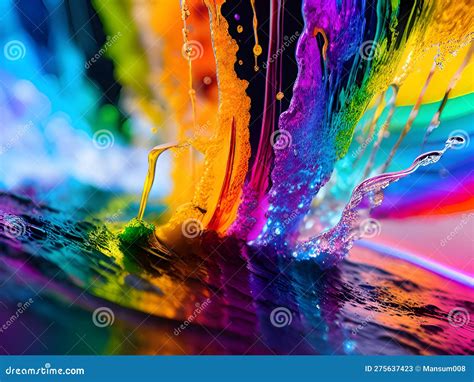 Colorful Abstract Background With Artistic Pattern Water Splash Ai