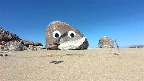 Googly Eyes Installation Giant Rock Youtube